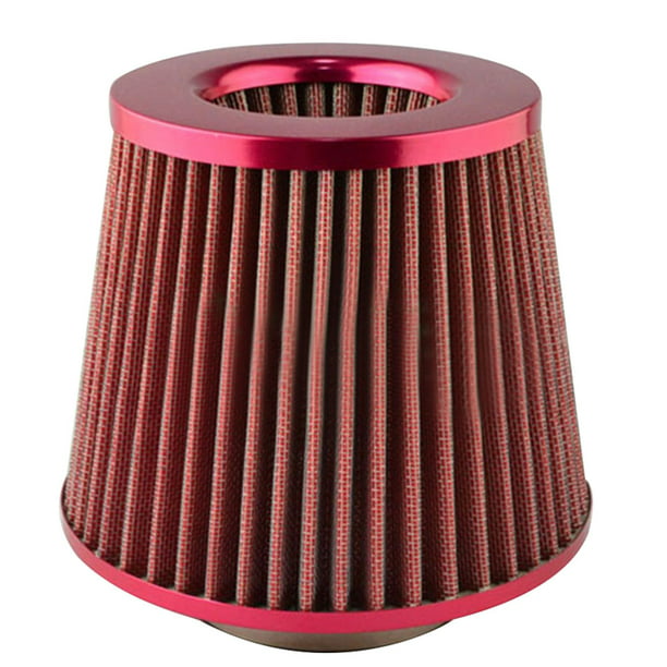 Universal Red Finish Car Air Filter Induction Kit High Power Sports Mesh Cone